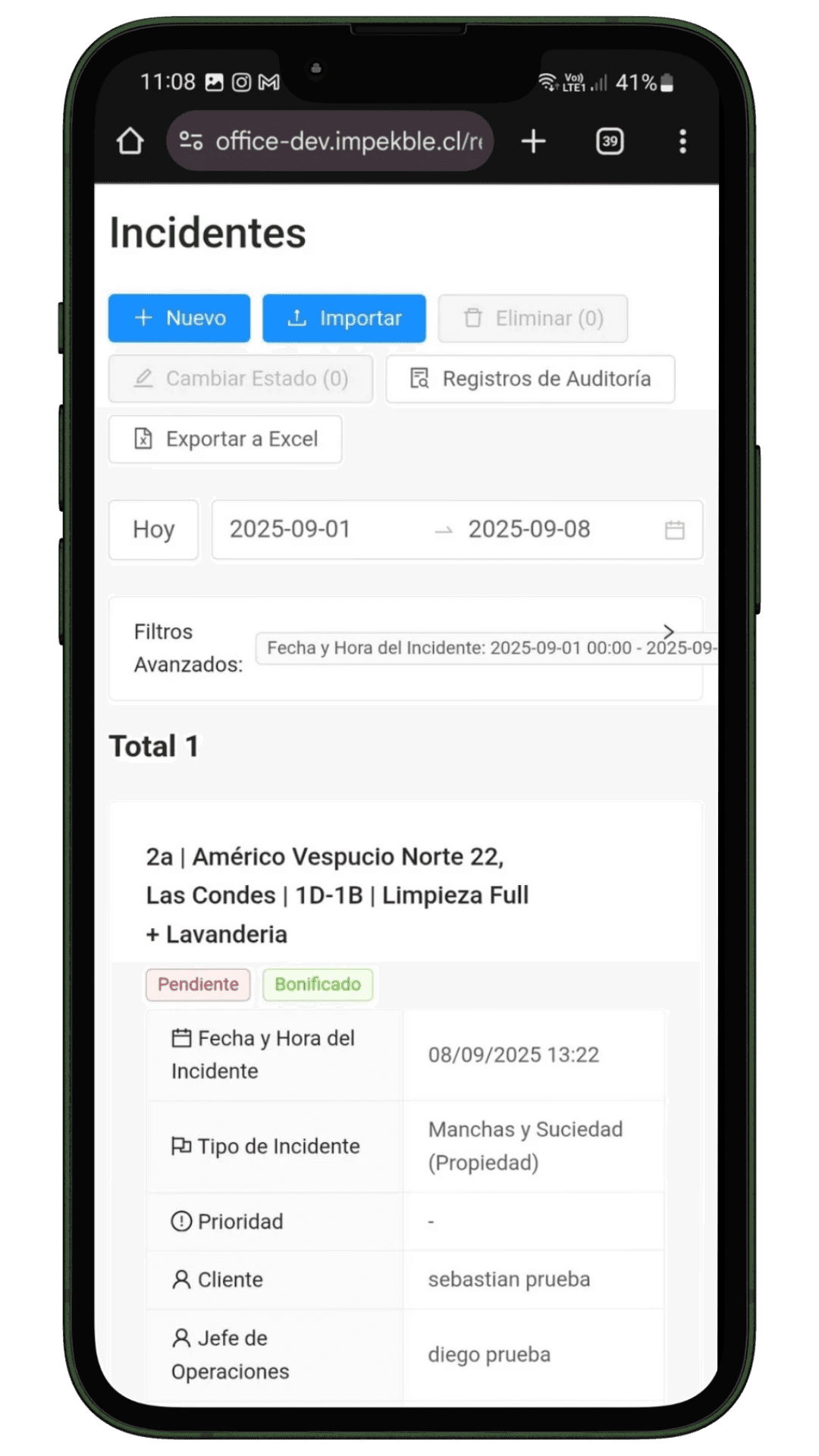 Reportes y Gestión de Servicios
