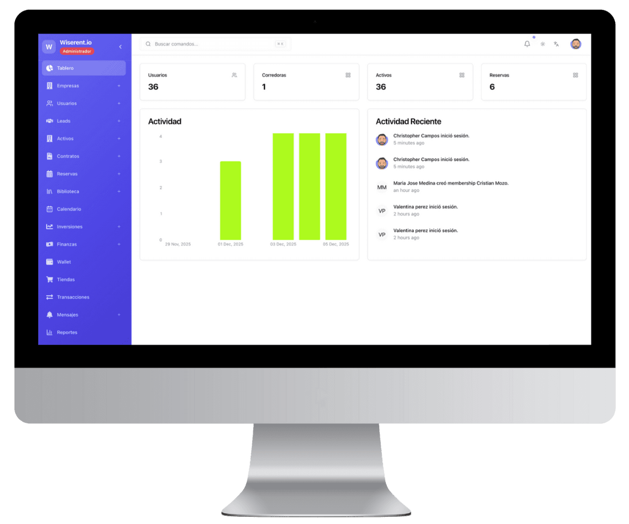 Interactive Control Dashboard