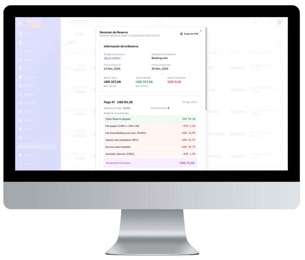 Detailed Reservation Management